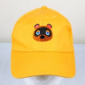 Animal Crossing Tom Nook Hat Embroidered Yellow Snapback Adjustable